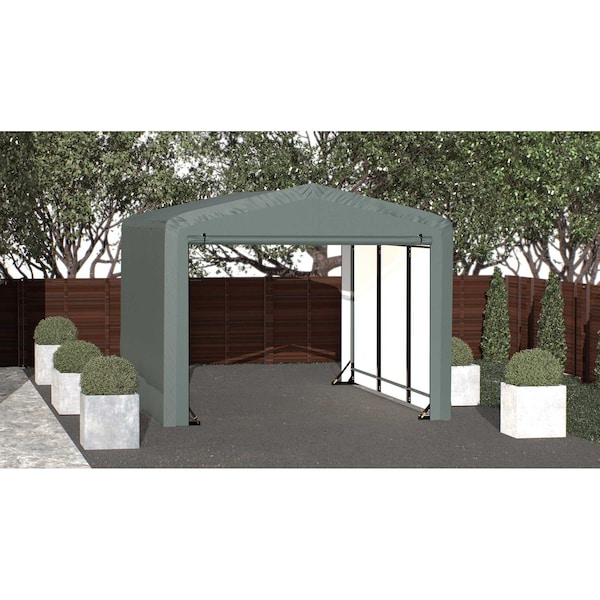 Shelterlogic ShelterTube Wind and Snow-Load Rated Garage, 10x14x8 Green SQAACC0104C01001408 - main